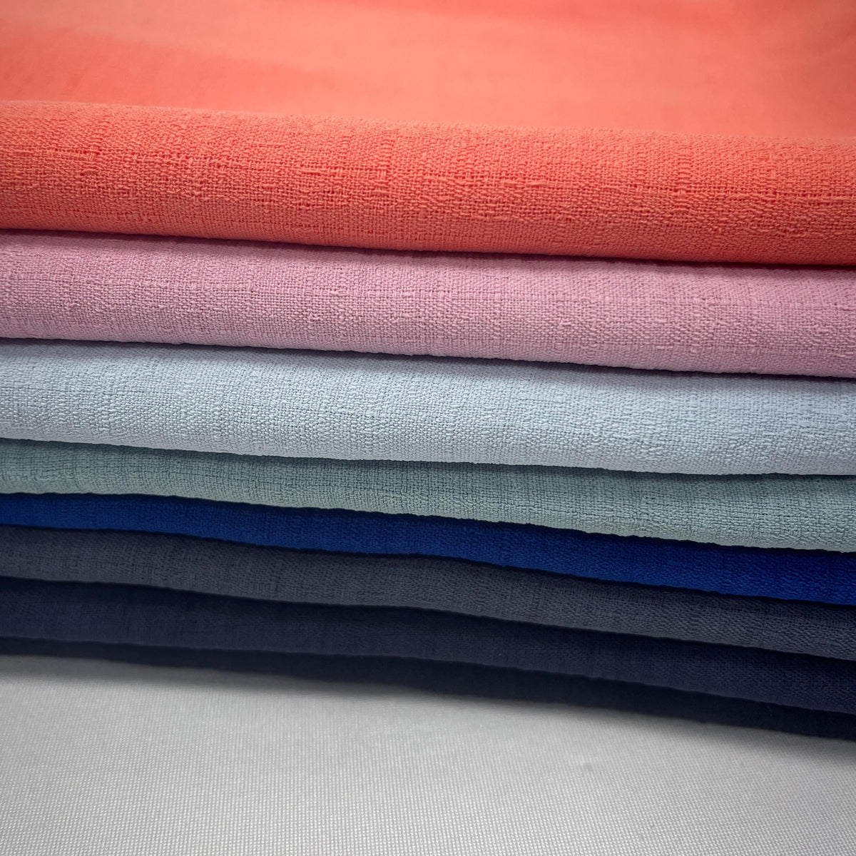 Slub milano knit fabric draped view