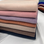 Brushed back french terry fabric draped view