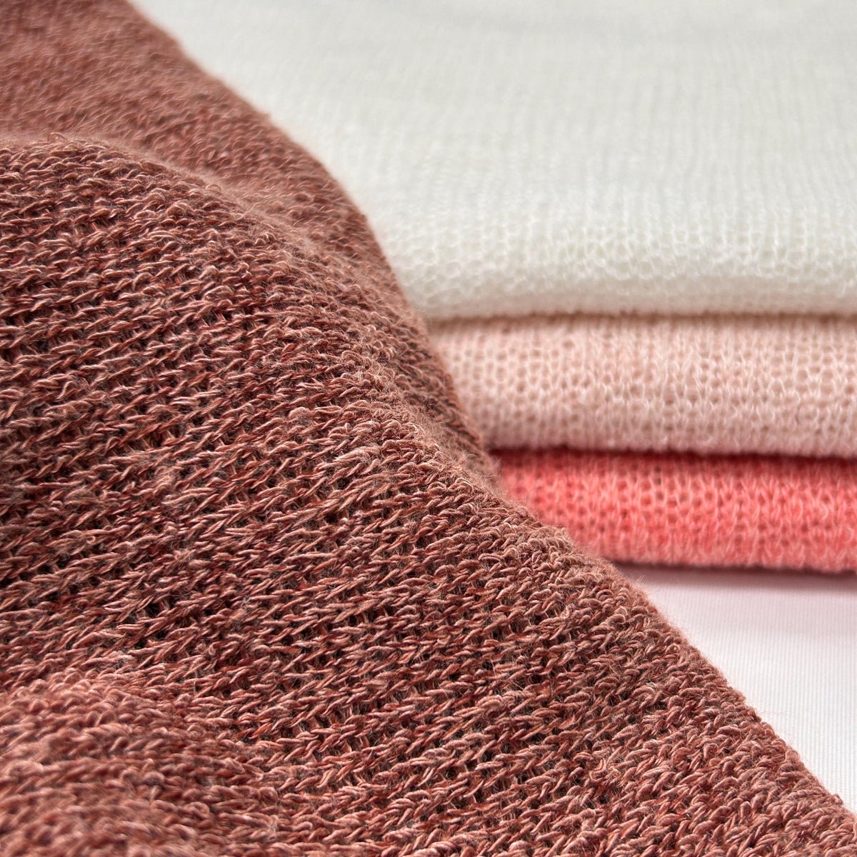 K-tiara heavy hacci knit fabric flat lay view