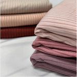 5x3 brushed dty rib knit fabric draped view