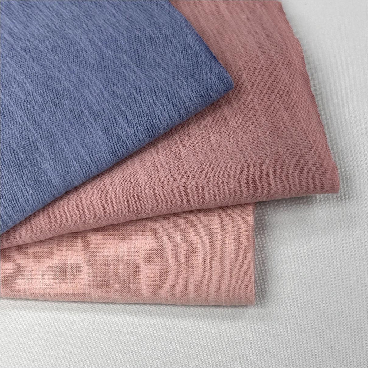 Kc slub jersey fabric close-up texture detail