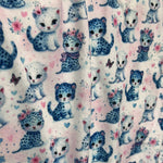 Baby leopard nursery fabric close-up texture detail