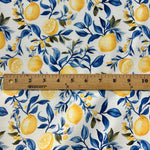 Italian lemon tree fabric detail view