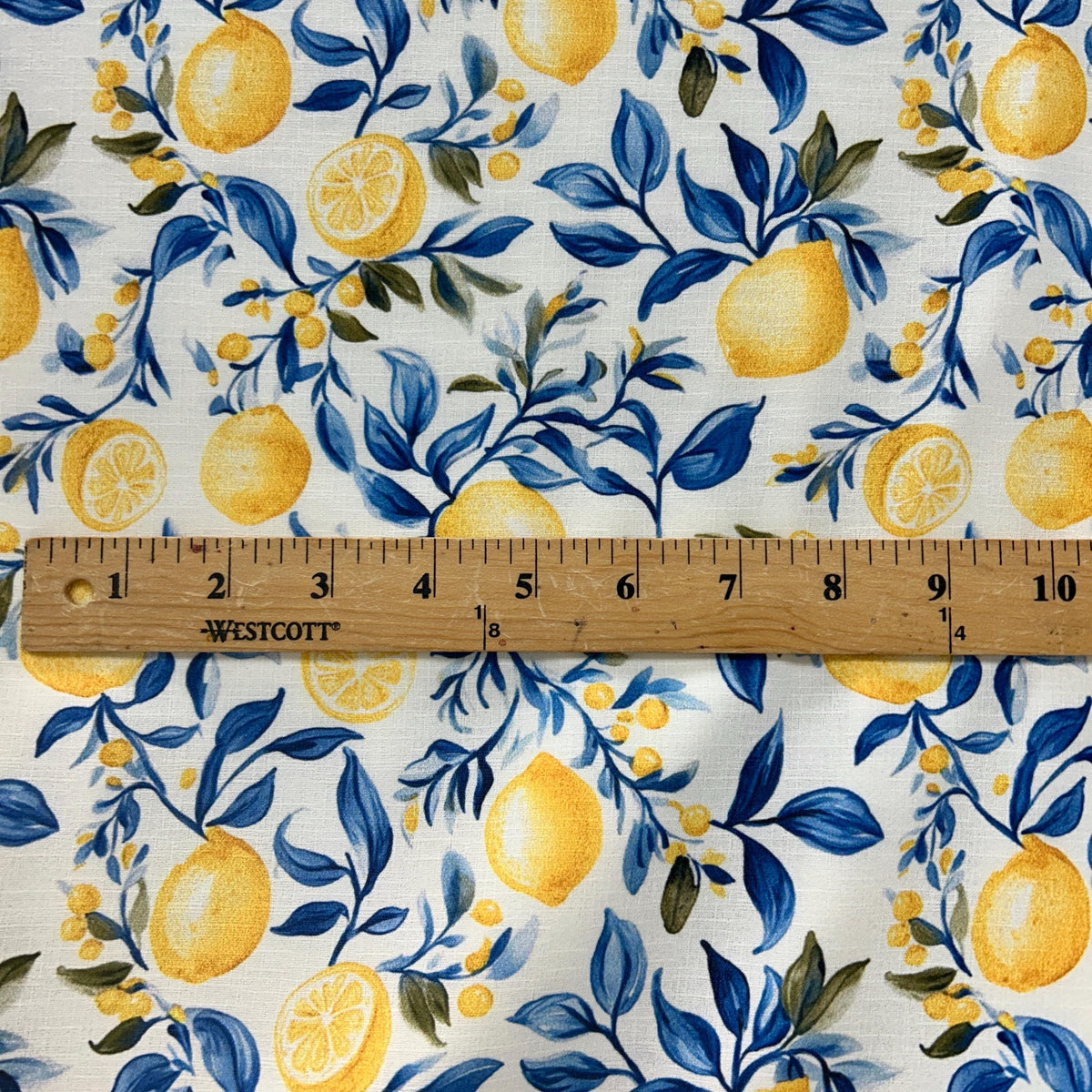 Italian lemon tree fabric detail view