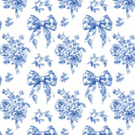 French blue ribbon toile fabric alternate view 9