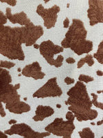 Boho highland cow fabric draped view
