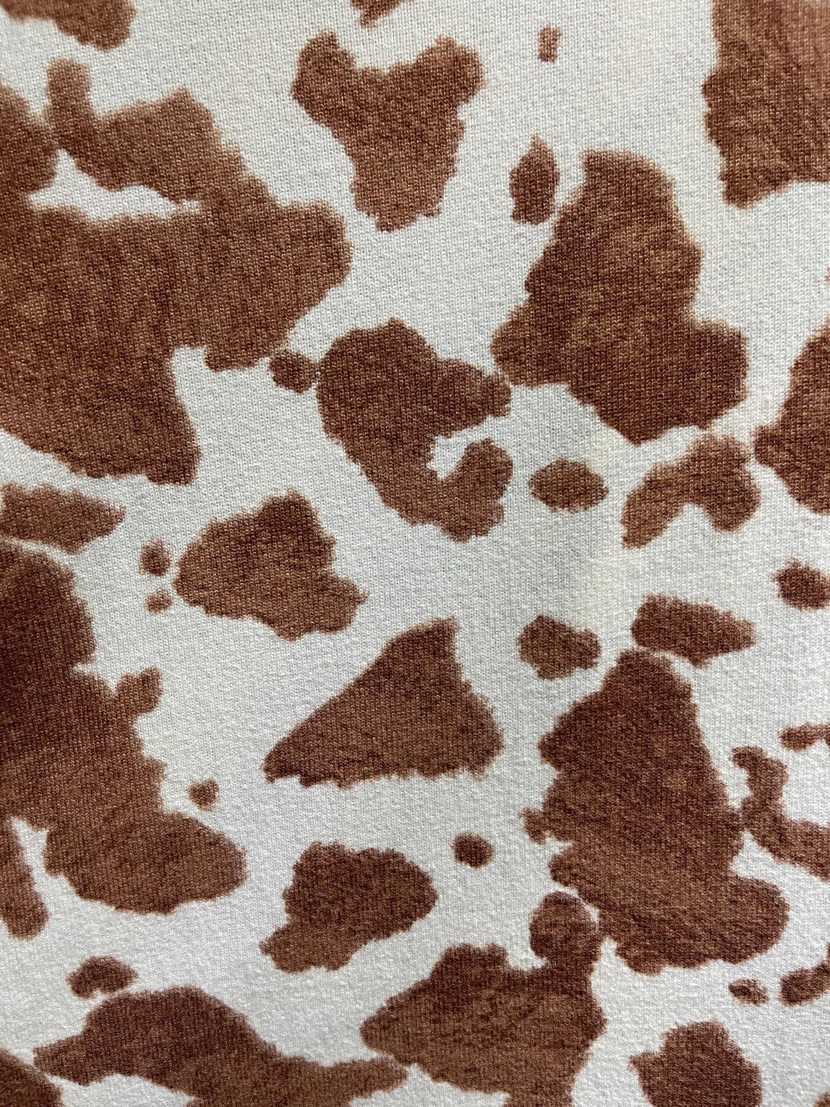 Boho highland cow fabric draped view