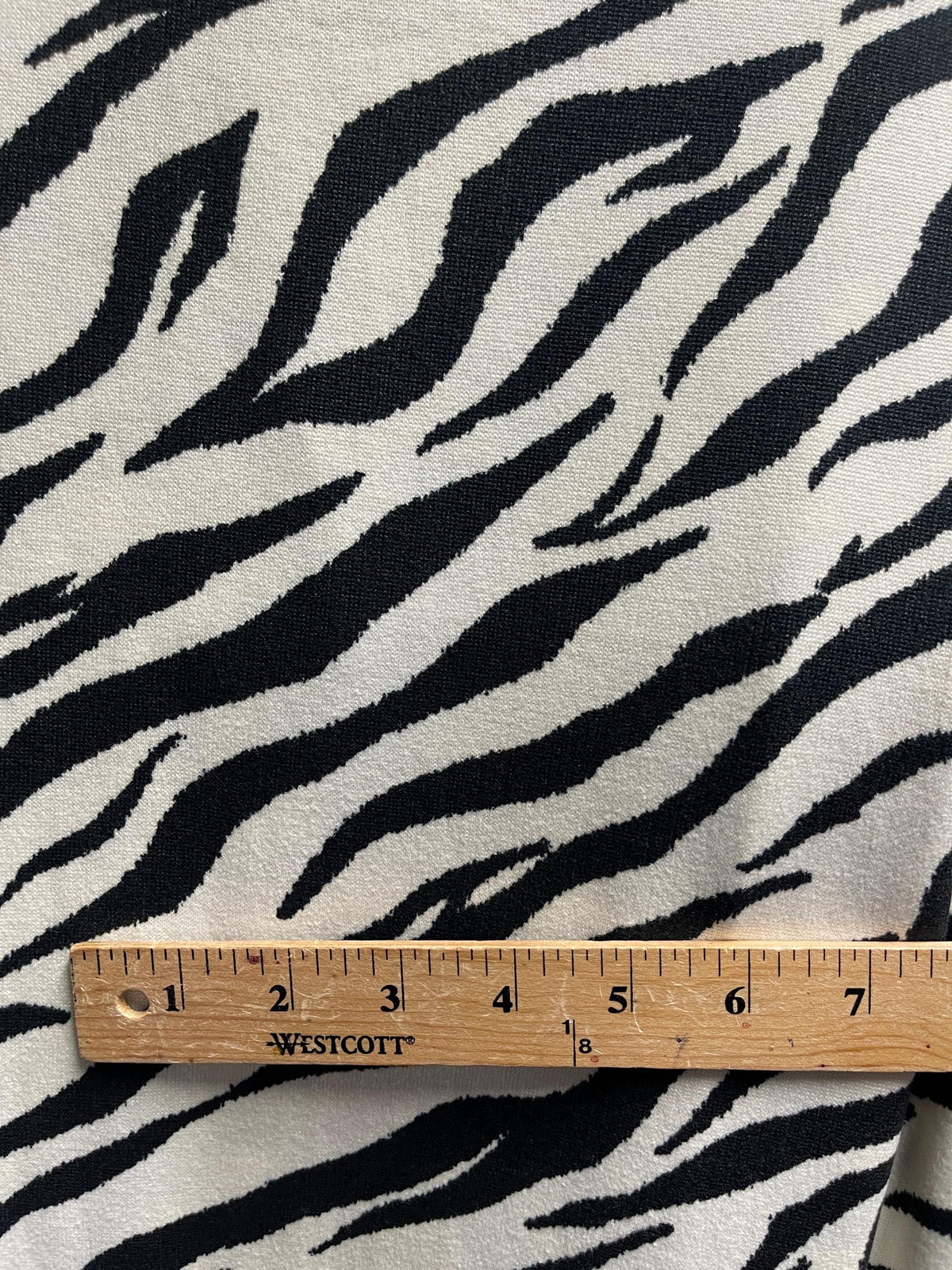 Black and white zebra print fabric