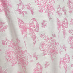 French blue ribbon toile fabric alternate angle view