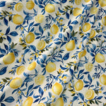Italian lemon tree fabric draped view