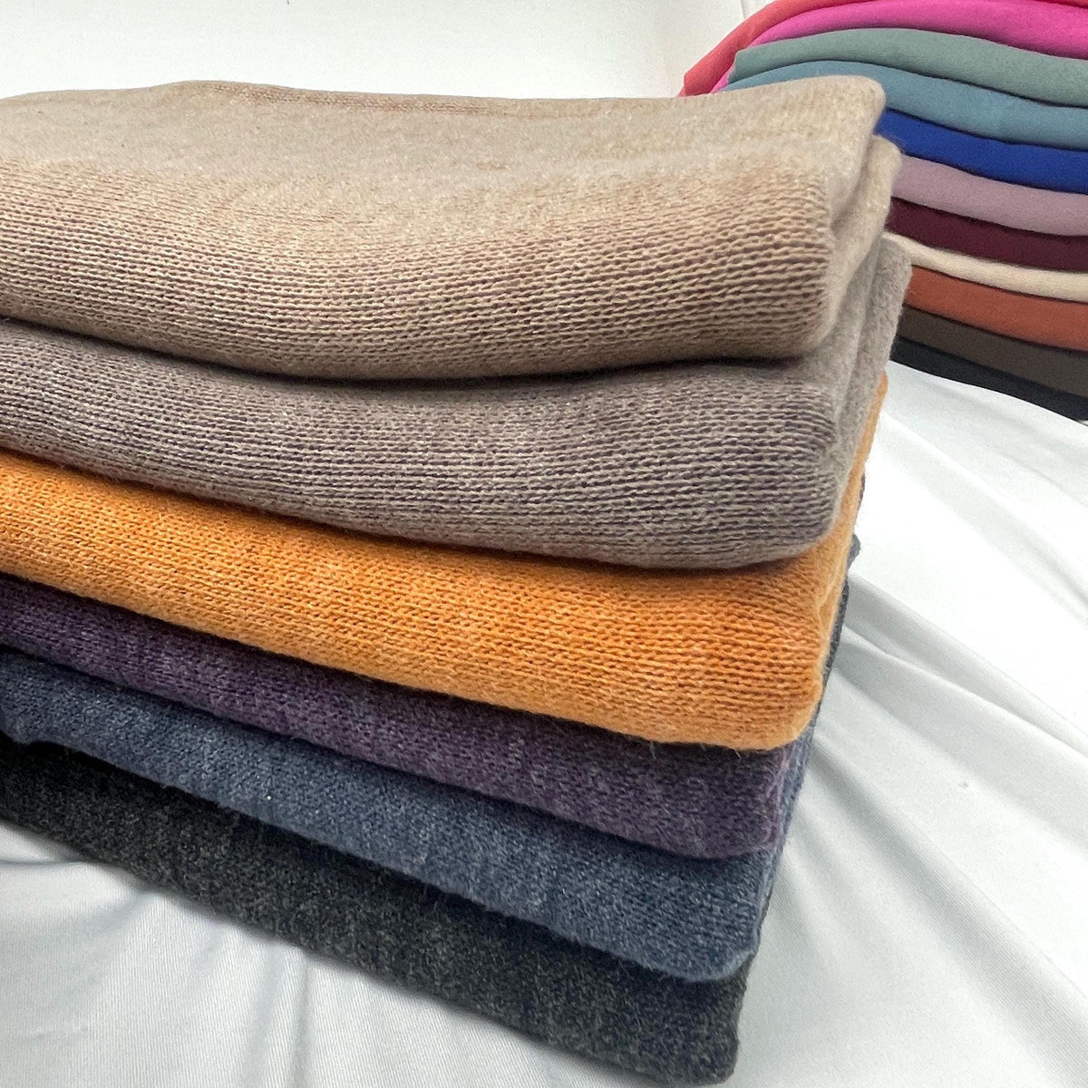 Soft angora knit fabric