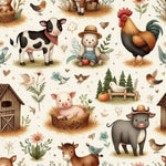 Barnyard farm animals nursery fabric draped view