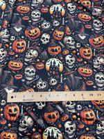 Haunted halloween spooky fabric draped view