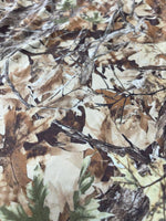 Tree bark camouflage fabric draped view