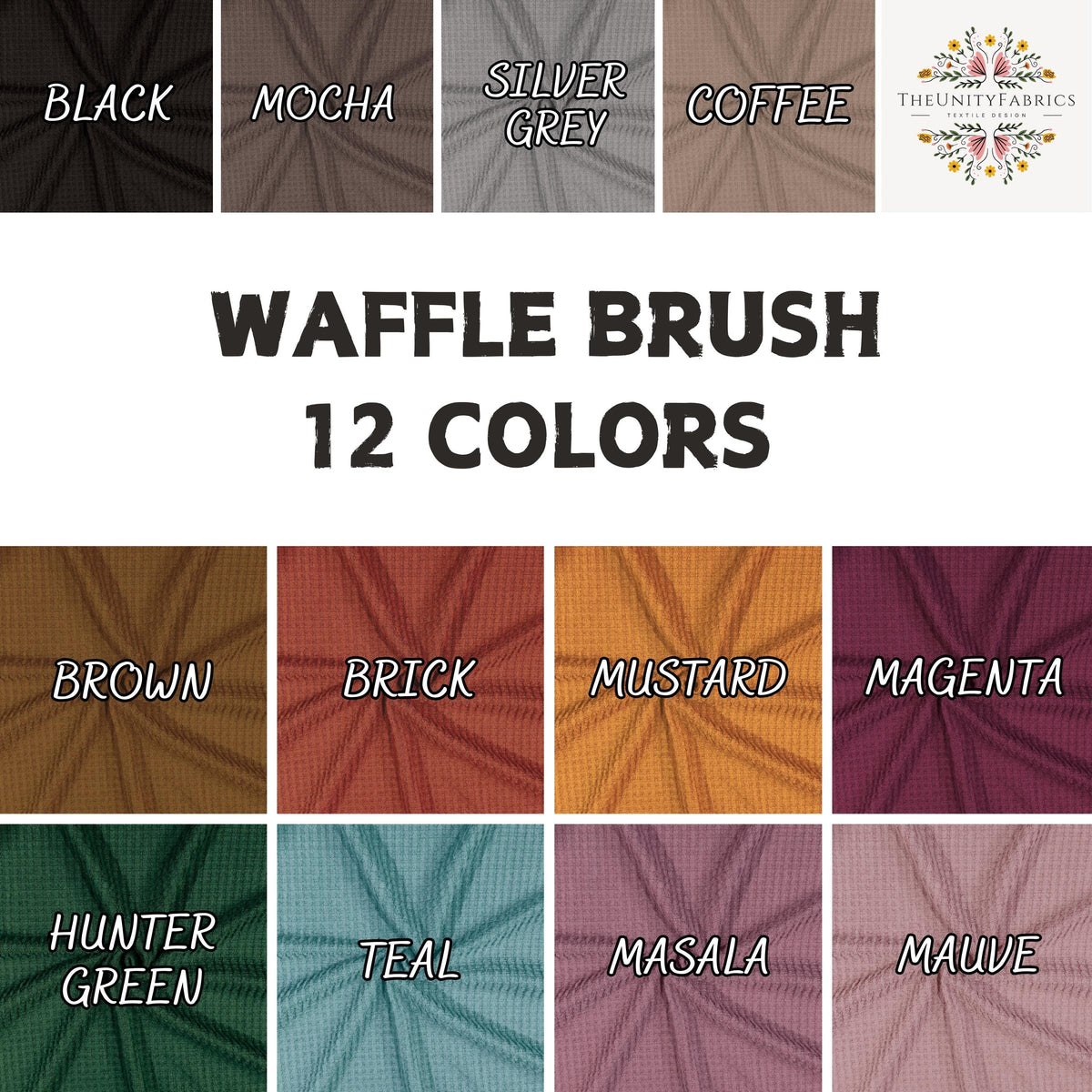 Waffle Brush Fabric — fabric by the yard — another view