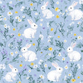 Watercolor bunny nursery fabric