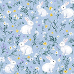 Watercolor bunny nursery fabric
