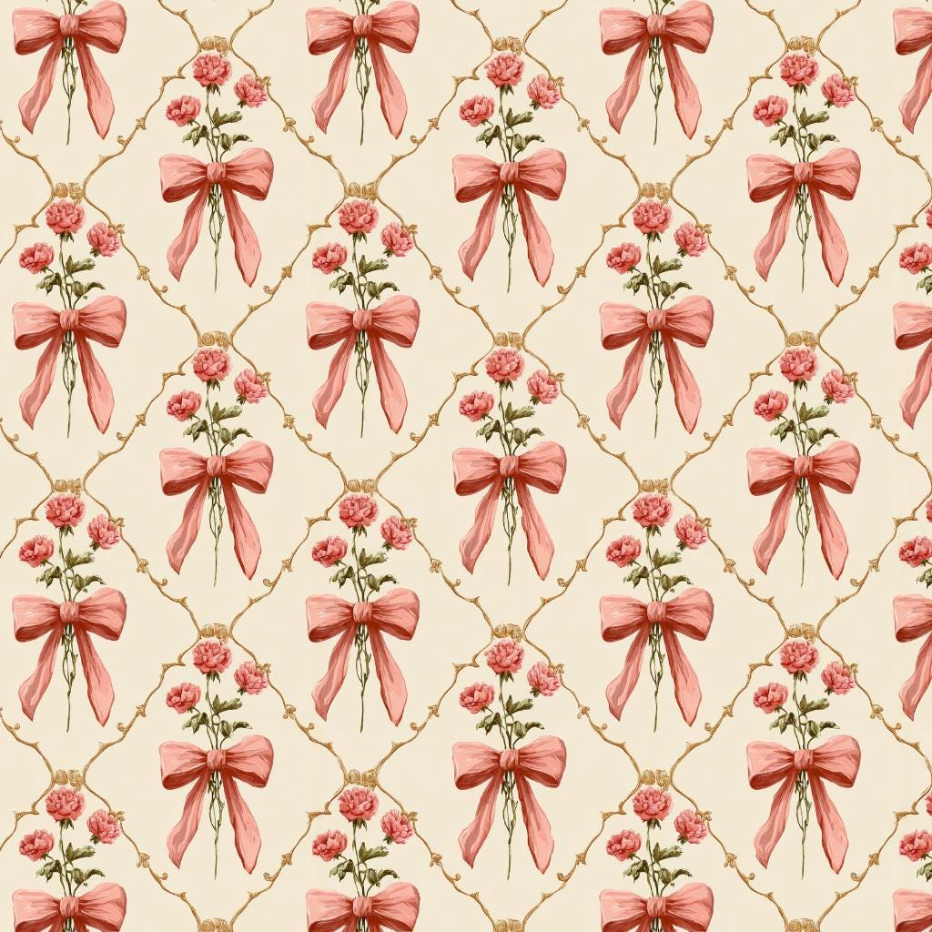Floral polyester deco ribbon trim flat lay view