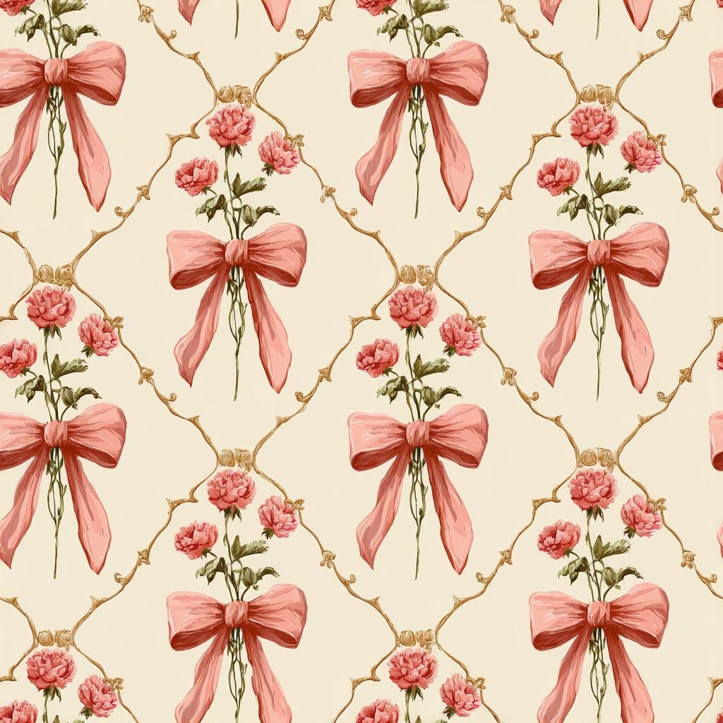 Floral polyester deco ribbon trim detail view
