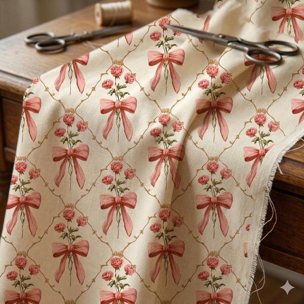 Floral polyester deco ribbon trim