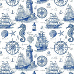 Retro ocean lettering fabric flat lay view