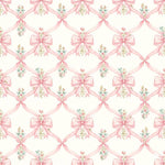Decorative ribbon fabric flat lay view