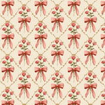 Floral polyester deco ribbon trim close-up texture detail