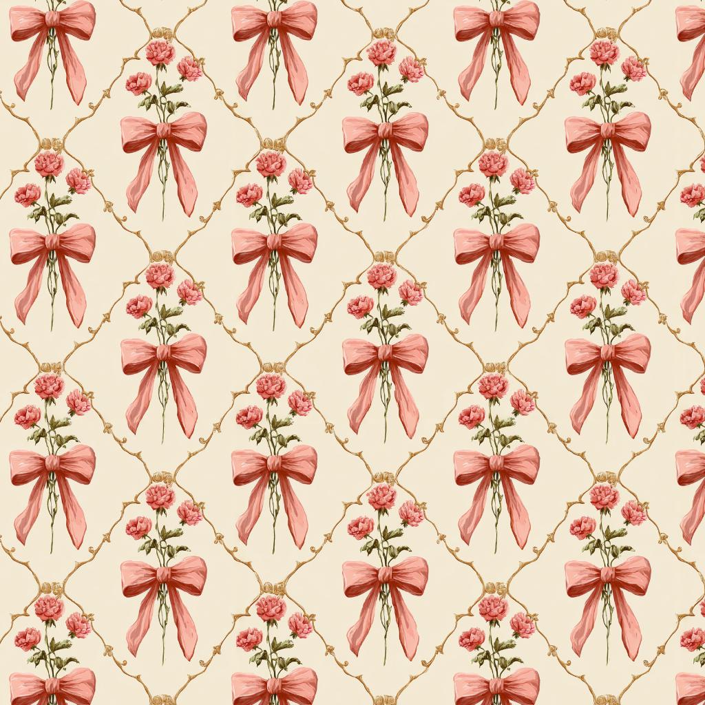 Floral polyester deco ribbon trim draped view