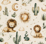 Desert lion kids fabric draped view