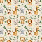 Safari animals nursery fabric