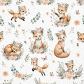 Baby fox and crocodile nursery fabric
