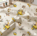 Watercolor ducks nursery fabric