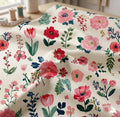 Watercolor floral nursery fabric