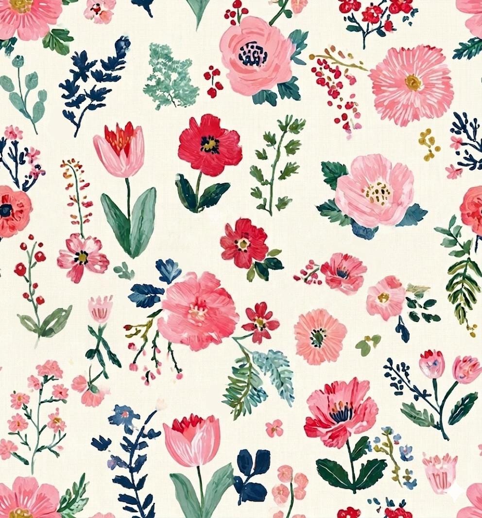 Watercolor floral nursery fabric draped view
