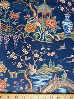Blue Chinoiserie Upholstery Fabric - photo 2