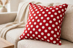 Jumbo Polka Dot Cotton — Lifestyle cushion view