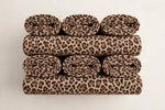 Jungle Cat Animal Print Jersey Knit — Folded stack view