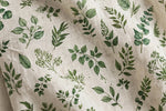 Leaf Print Linen — Pattern detail view