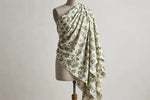 Leaf Print Linen — Draped view