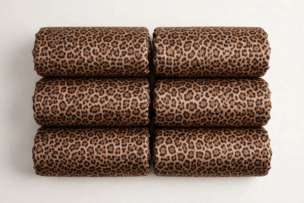 Leopard Luxe Satin — Folded stack view