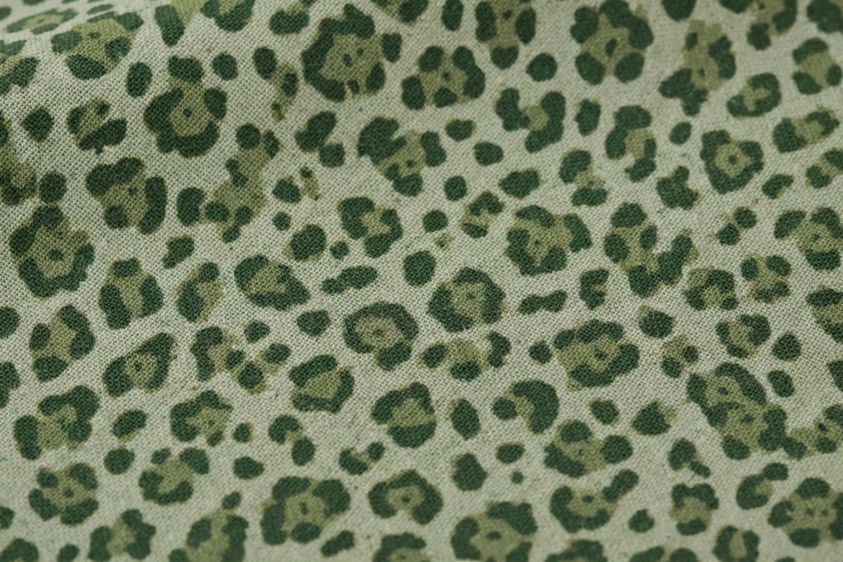 Leopard Meadow Cotton — Pattern detail view