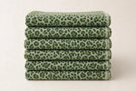Leopard Meadow Cotton — Folded stack view