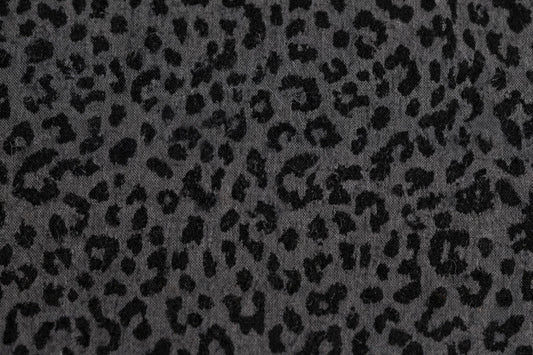 Leopard Noir Cotton — Pattern detail view