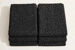 Leopard Noir Cotton — Folded stack view