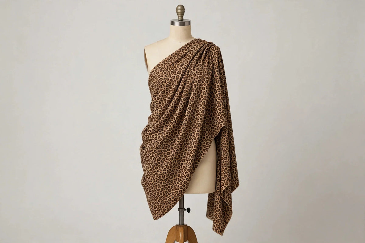 Leopard Print Cotton — Draped view