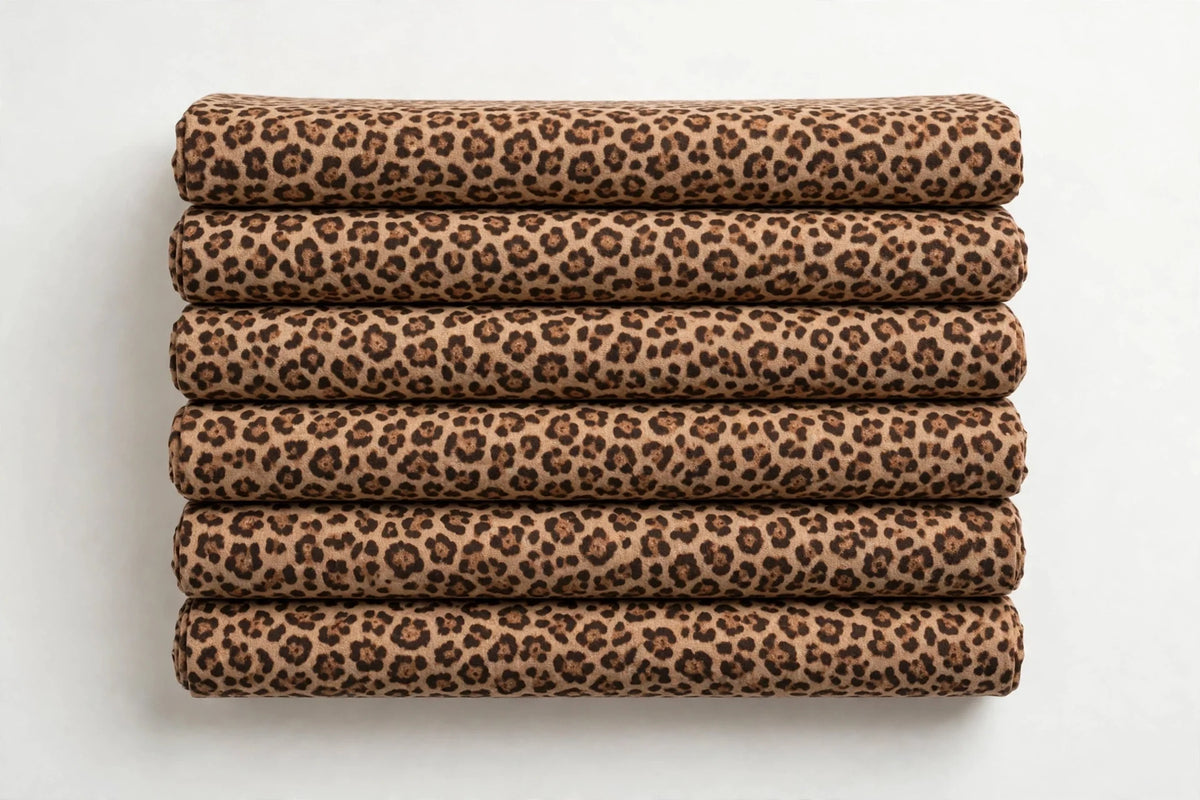 Leopard Print Cotton — Folded stack view