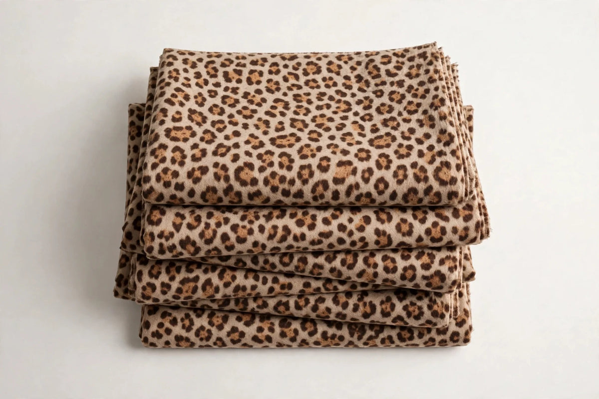 Leopard Trail Flannel — Folded stack view