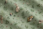 Meadow Critter Animal Print Cotton — Pattern detail view