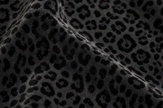 Midnight Leopard Velvet — Pattern detail view