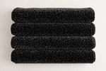 Midnight Leopard Velvet — Folded stack view